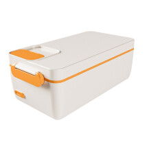 (Gelb) Große elektrische Lunchbox mit integriertem Fassungsvermögen und