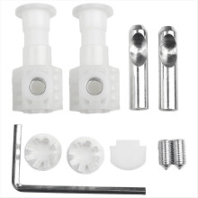 Wall Hung Toilet Fixing Bolts Kit Zinc Plated Metal Fasteners,White