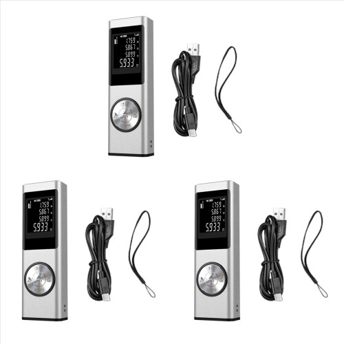 3pcs 40M Smart Digital Laser Distance Meter Range Portable Rangefinder Finder Mini Handheld