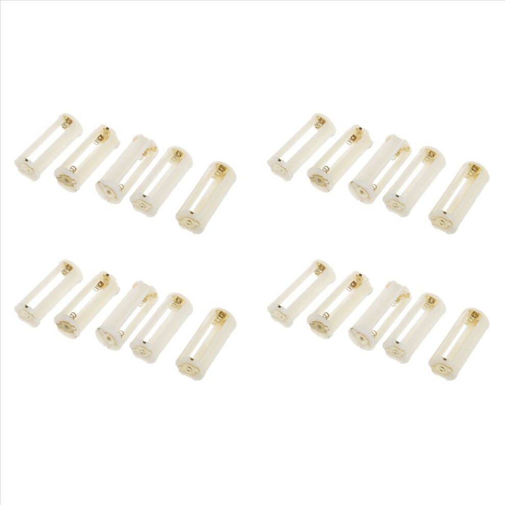 20Pcs Round 3X 1.5V Aaa Battery Holder Case Box Container White 4854161912209