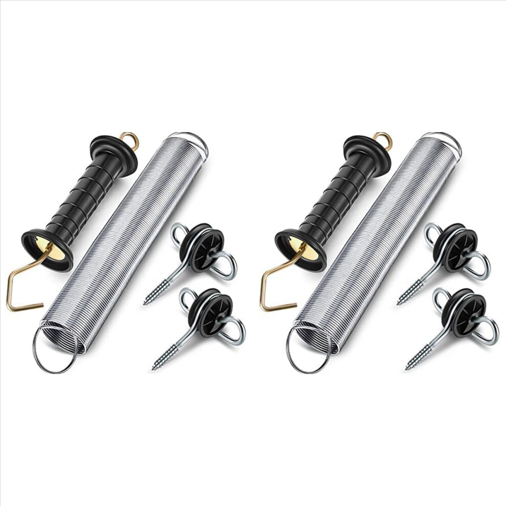 8 Pieces Electric Fence Gate Handle Kit Anchors Spring 4854161913886