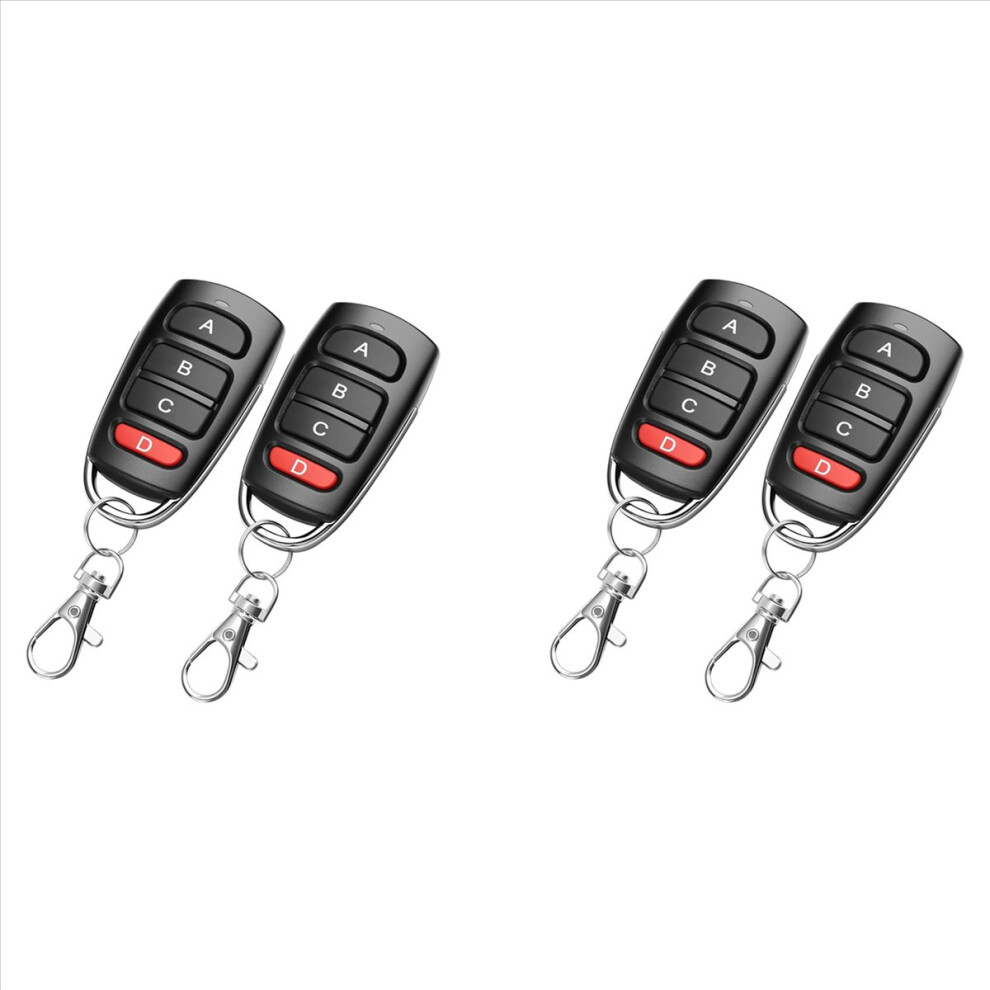 4Pcs Remote Garage Door Remote, 433.92Mhz For Gate, Control Key Fob, Replacement Electric Gate 4854161911370