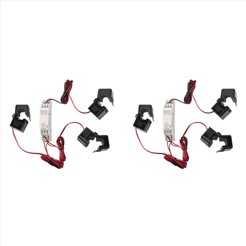 2X Zigbee Three-Phase Energy Meter 100-240V Mobile App Remote Control Household Multifunctional Rail 4854161911264