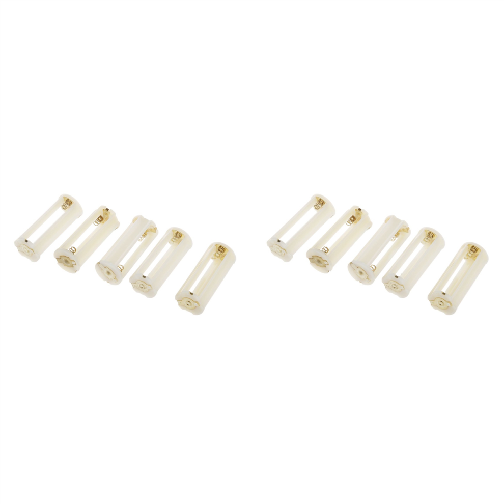 10Pcs Round 3X 1.5V Aaa Battery Holder Case Box Container White 4854161918591