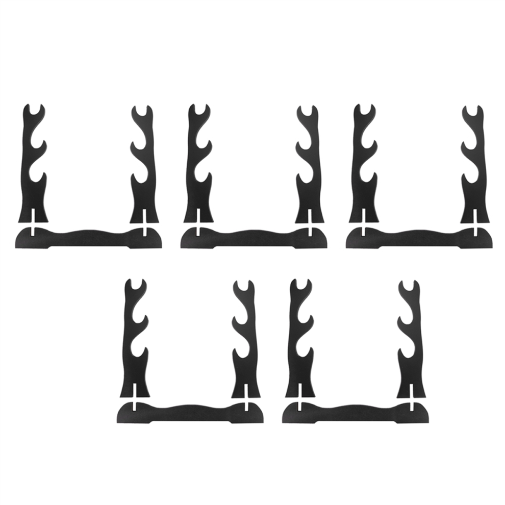 5X 3Tier Samurai Sword Katana Holder Stand Bracket Rack Display Black 4854161918515
