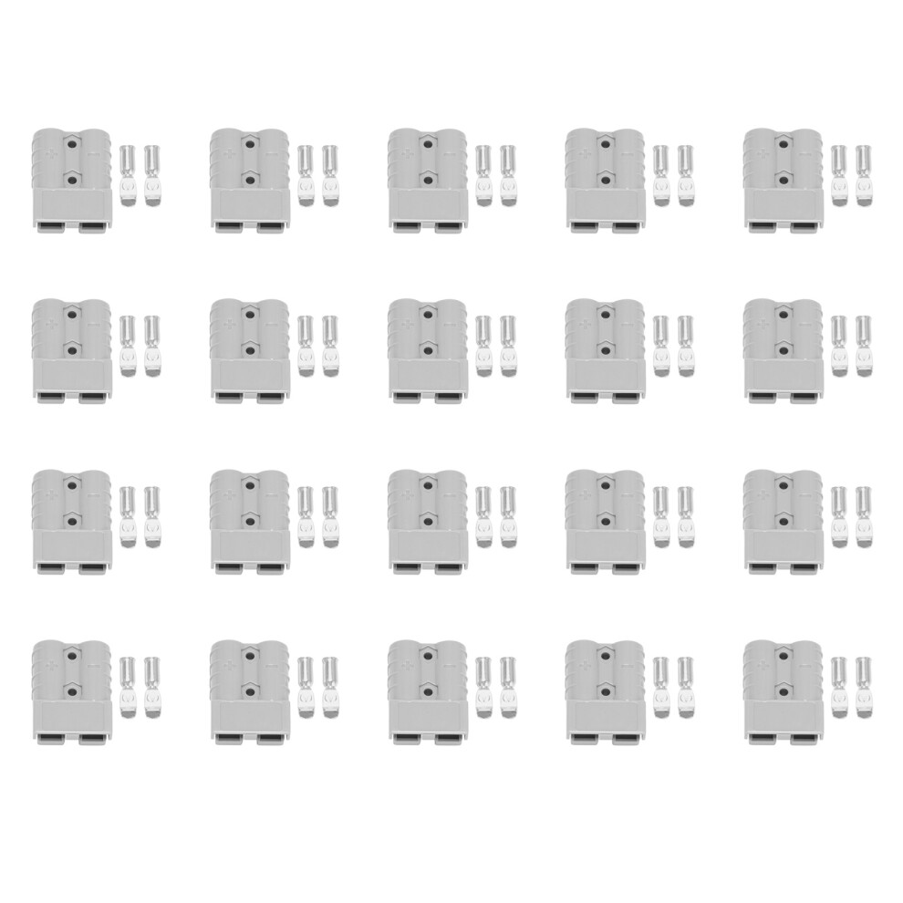 20X For Style Plug Connectors 50A 600V 6-12Awg Power Tool 6Awg Plated Solid Terminals Plugs Gray 4854161919345