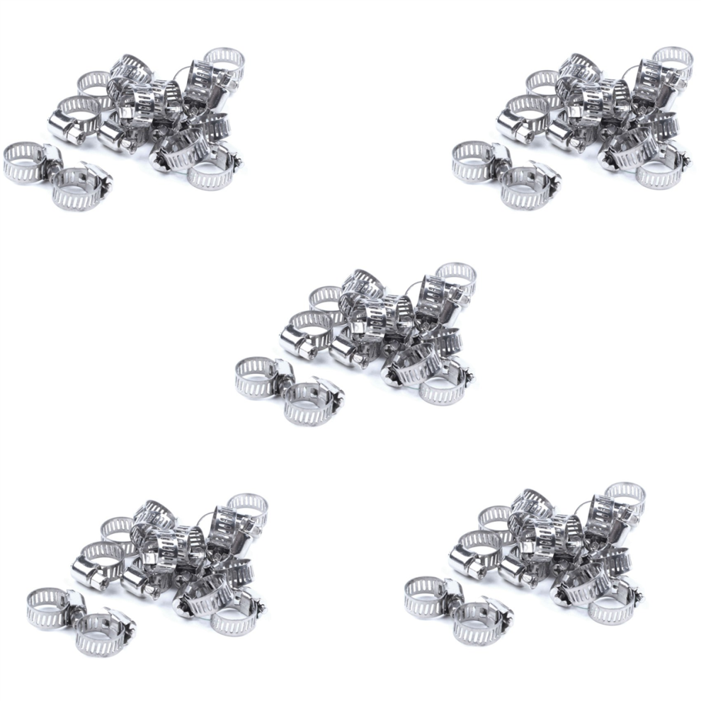 75 Pcs Stainless Steel 8Mm To 12Mm Hose Pipe Clamps Clips Fastener 4854161920242