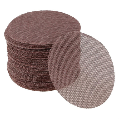 50 Pcs 5 Inch Abranet Sanding Mesh Anti-Clog Hook Loop Dust Free Net 1