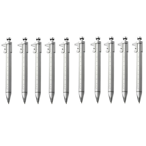 10PCS Vernier Caliper 0-100mm Ballpoint Pen Multifunction Gadget 1