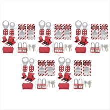 45 stuks Lockout Tagout sloten tags set - verschillende sleutels voor veiligheidshangsloten station lockout tag kit