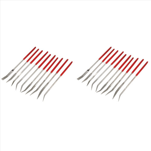 20X Curved Mini Diamond File Set Needle Coated Metal 1