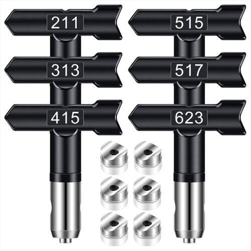 Sprayer Tips,6Pcs Airless Paint Tips Reversible