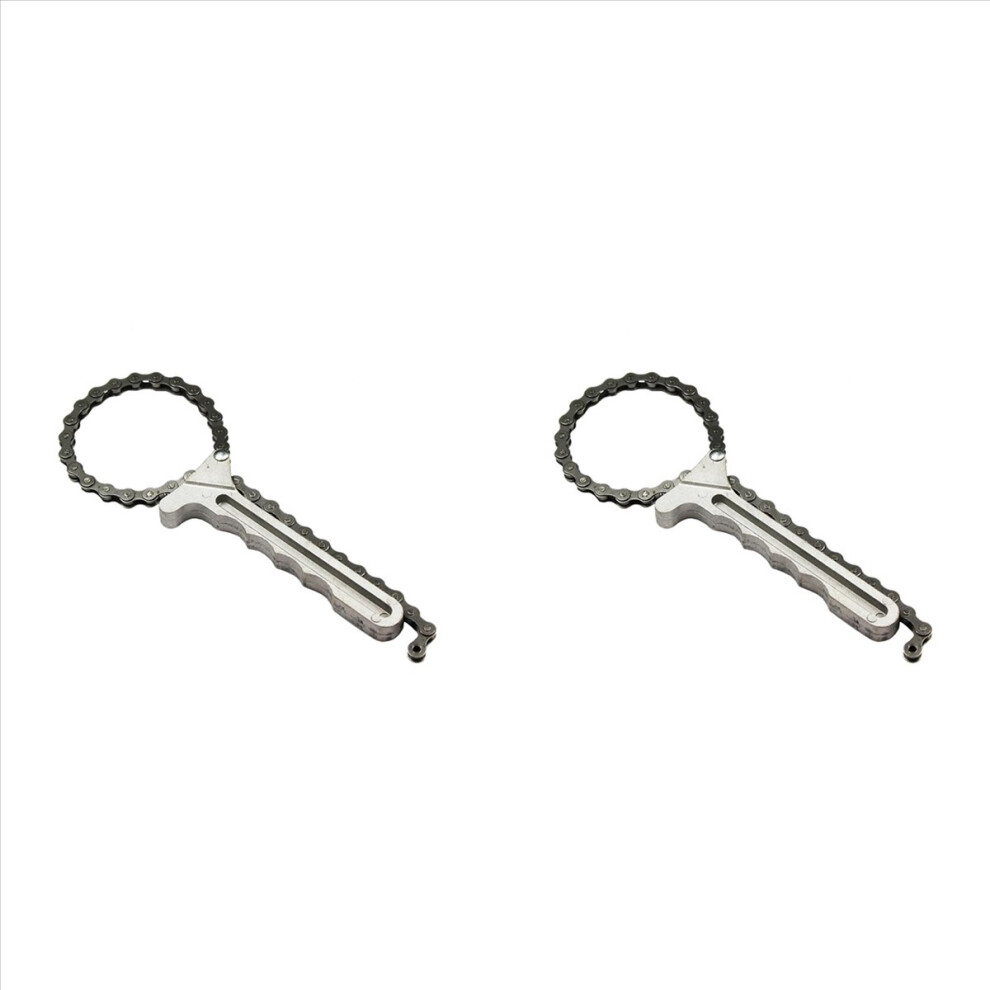 Melitt 2X Automobile Engine Oil Filter Adjustable Chain Wrench For Key Removal And Installation