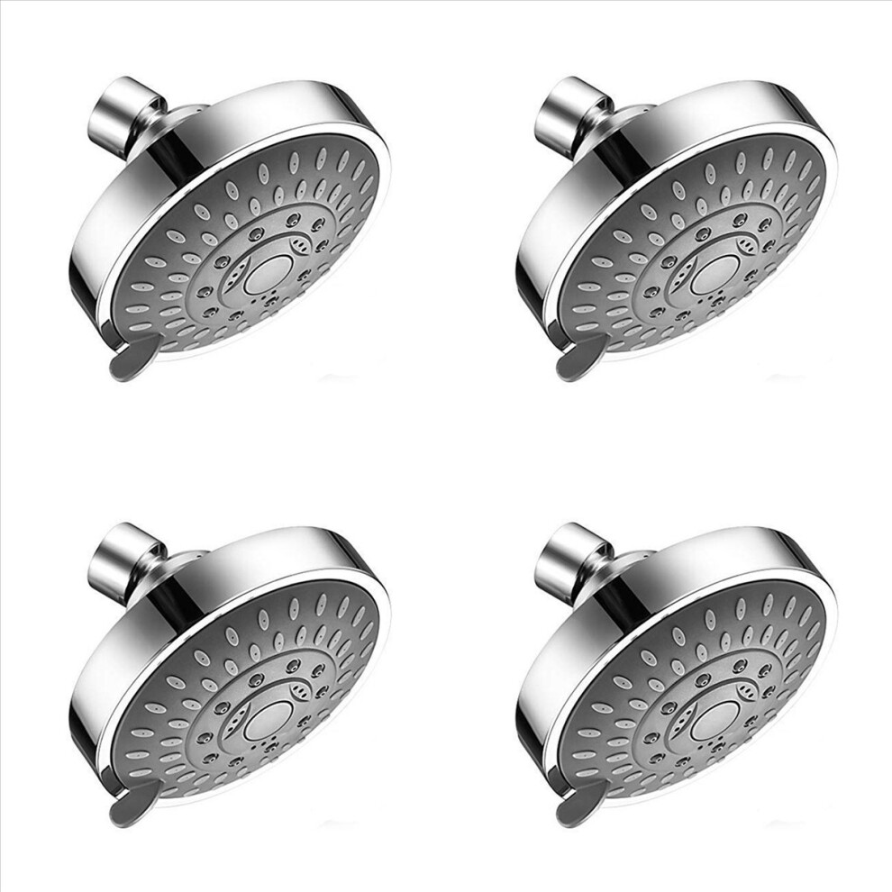 4X Shower Head, High Pressure 5 Settings Showerhead With Adjustable Swivel Ball Joint 4854161930425