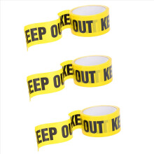 3x Absperrband „Zutritt verboten“, 25 m, für Baustellenverpackungen, zur Sicherung von Abholorten!