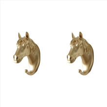 2X Wall Mounted Hooks Animal Head Rack Coat Caps Hanger Horse Elephant Decorative Decor B