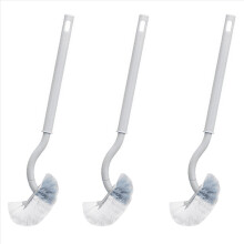 3X Toilet Brush with Soft Bristle Wall Mounted Cleaning WC Deep Compact Handle