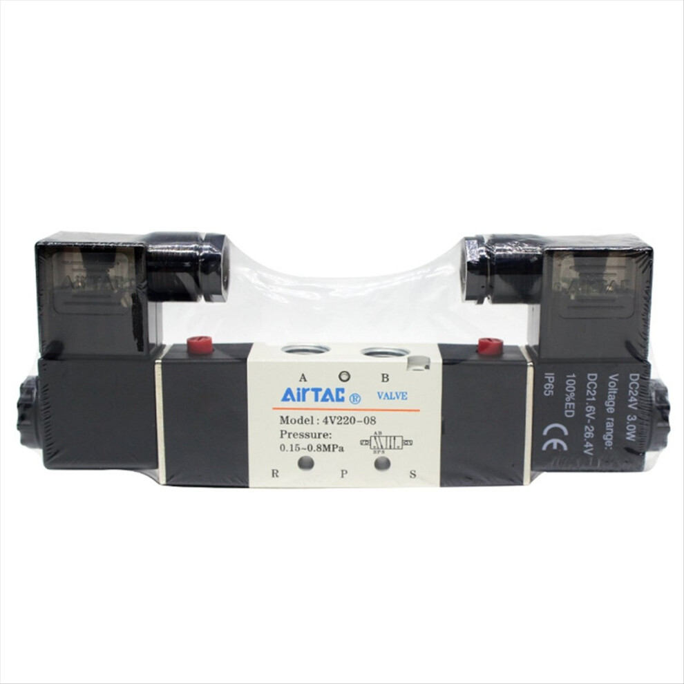 4V220-08 Solenoid Valve Two Position Five Way 24V 220V 4854161942480