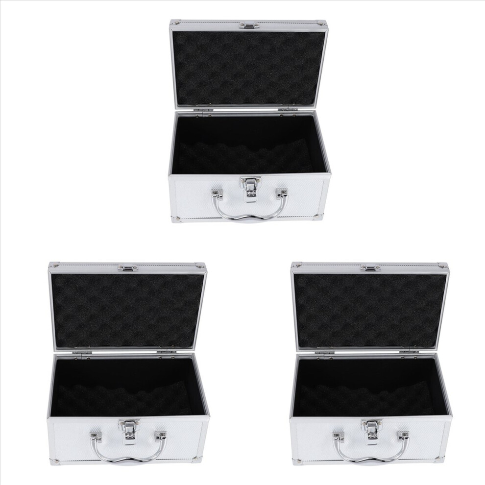 3X Aluminum Alloy Tool Box Portable Safety Equipment Instrument Case Display 230X150x125mm 4854161939374