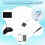5 Ft Retractable Remote Control Tether, 4 Pack Security Cable Lanyard Lock with Double Sided Adhesive & Screw 4