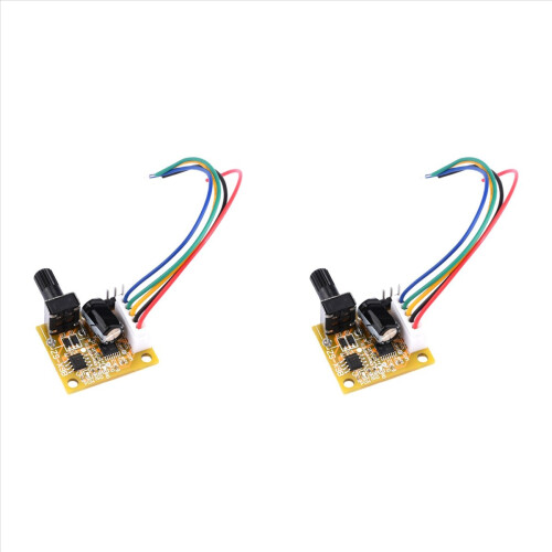 2X BLDC 3-Phase Brushless Motor Driver DC5V-15V 2A 15W DC Speed Controller Sensorless Board Module Power Supply