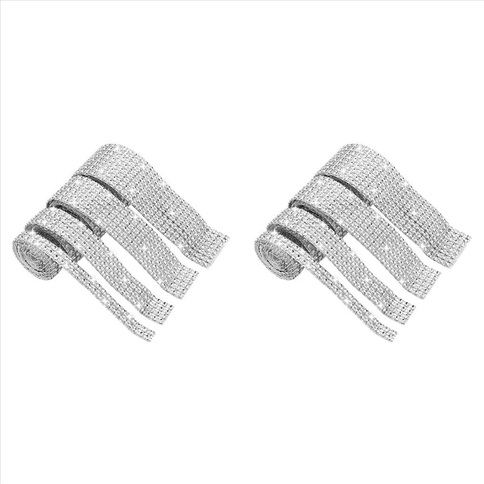 Rhinestone Ribbon,8 Rolls Of Self-Adhesive Strips, Diamond Sparkle Crystal Tape For Crafts Art Car 4854161942756
