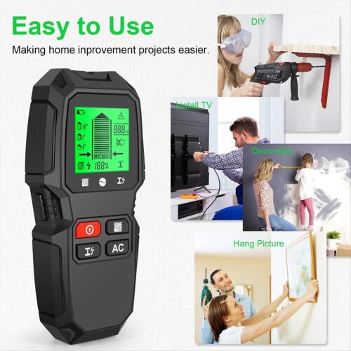 7 in 1 Handheld Wall Stud Wood AC Wire Cable Finder Scanner 2