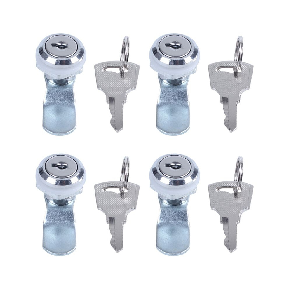 4X Useful Cam Locks For Lockers,Cabinet Mailbox,Drawers, Cupboards + Keys 4854161948734