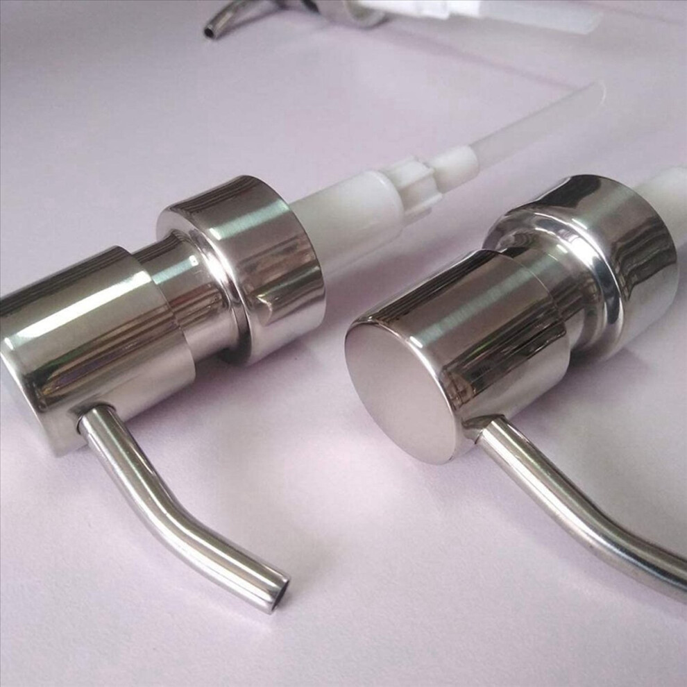 10Pcs Stainless Steel Soap Pump Replacement 28 Teeth Metal Bottle Nozzles Lotion Dispenser Head 4854161948116