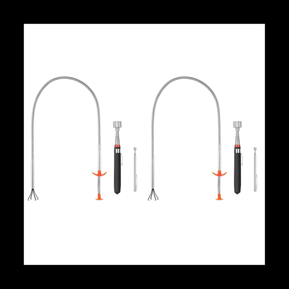 6 Pack Pick-Up Tool Set Magnetic Pick Up Tools Retrieving Telescoping Magnet Pickup Bendable Curve Grabber 4854161947881
