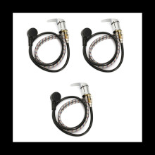 3Set Shampoo Bed Chair Faucet + Shower Head with Hose Salon Bath Bowl Sink Stainless Steel Basin