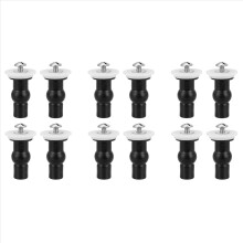 12 Pack Toilet Seat Screws Hinges Bolt Expanding Rubber Top Nuts Screw Fixings Fix WC Blind Hole Fittings