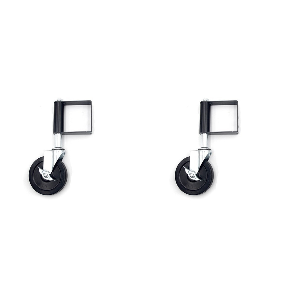 2Set 5 Inch Rubber Mute Spring Loaded Gate Door Wheel Caster 100Kg Load Capacity Roller Slider 1 4854161946129