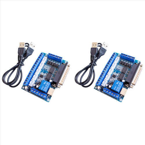2X Interface Board CNC 5 met Optocoupler Adapter Stappenmotor Driver + USB-kabel 1