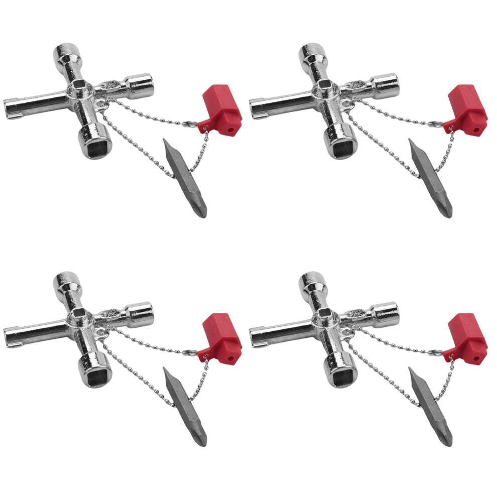 4X 4 In1 Meter Box Key Gas Multi-Functional Utilities For Electric Cupboard Cabinet Opening 4854161951338