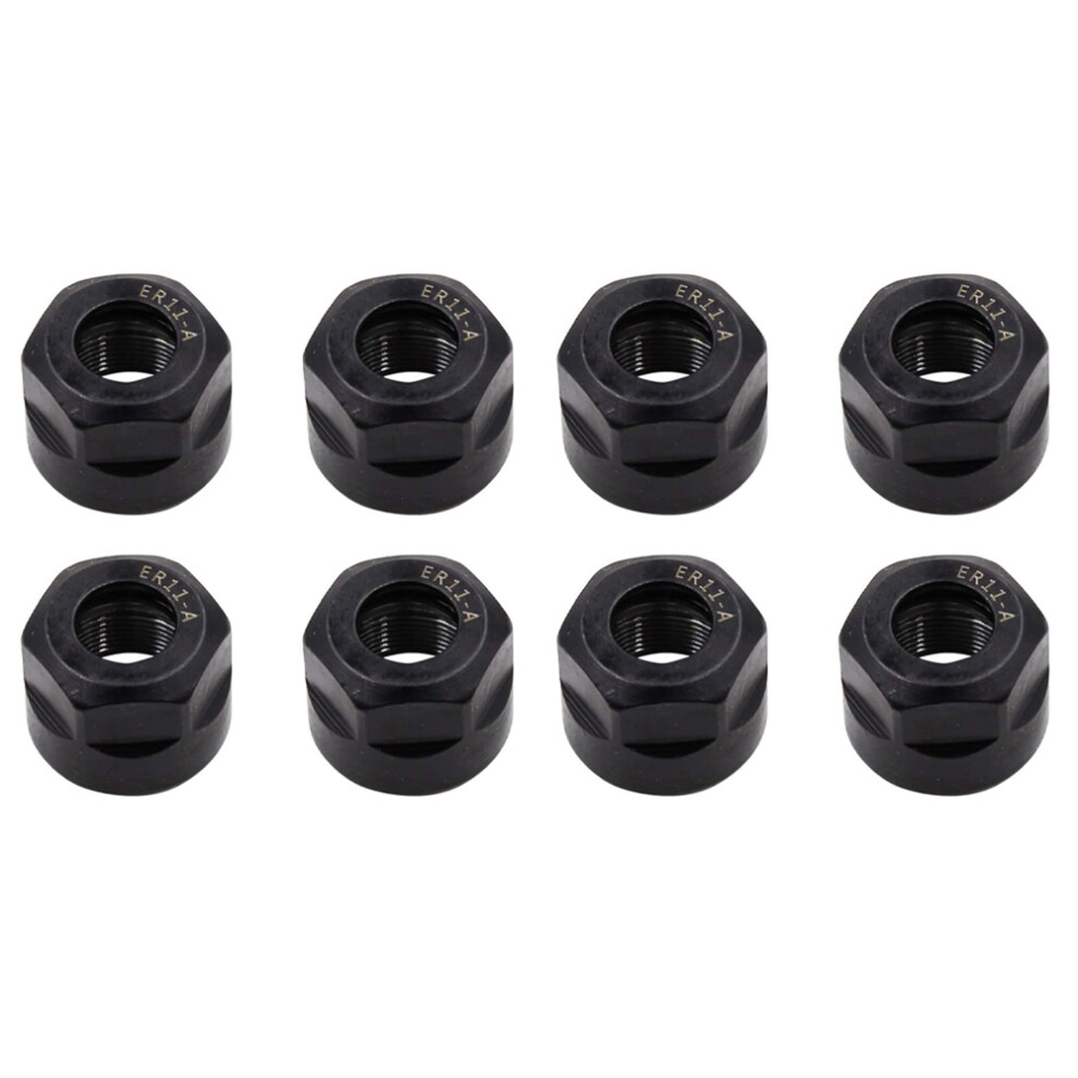 8Pcs Er11-A Type M14 Thread Collet Clamping Hex Nuts, For Cnc Milling Chuck Holder Lathe 4854161950362