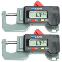 2x draagbare nauwkeurige digitale diktemeter metaaltester micrometer 0 tot 12,7 mm