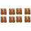 Leather Drawer Pulls 16 Pcs Dresser Knobs Handmade Pure Handles for Cabinet Doors and Drawers (Brown) 2