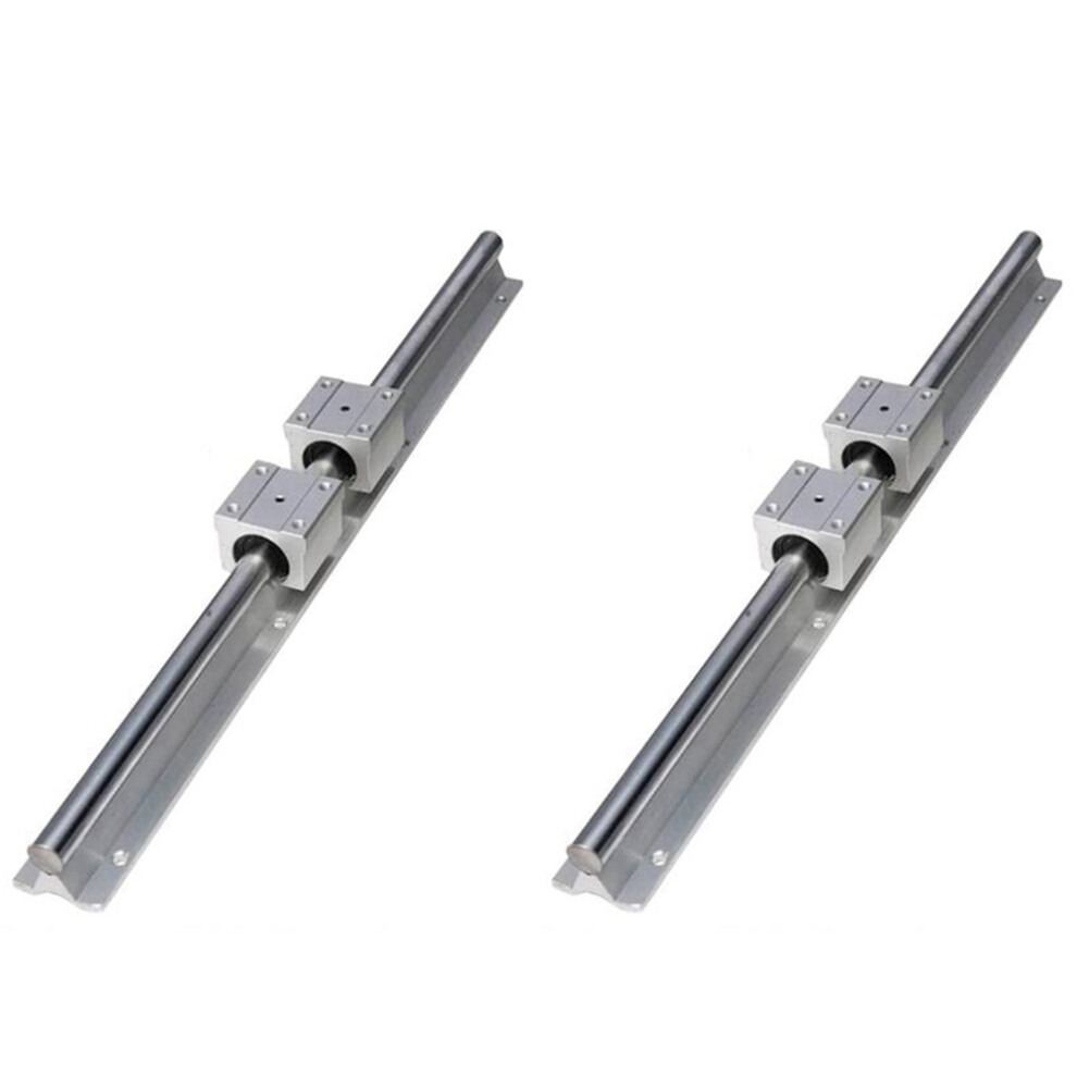 Linear Rails And Bearings,2Pcs Guide Rail 500Mm +4Pcs Bearing 12Mm Slide Blocks Sbr12uu 4854161949939