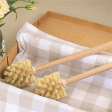 Toilet Brush, 6 Pack Wood Brush Made of Beechwood, Strong Hemp Bristles with 360 Cleaning Power