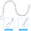 Replacement Rubber Toilet Bowl Flapper with 4 Pieces Chains 5