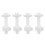 4PCS Toilet Seat Hinge Bolt Screws with Plastic Nuts and Washers 2