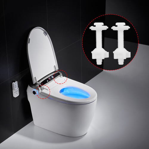 4PCS Toilet Seat Hinge Bolt Screws with Plastic Nuts and Washers 2