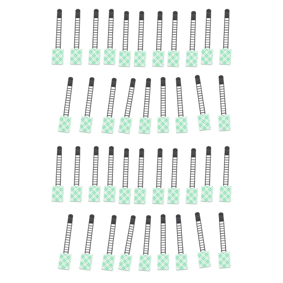 40X Adjustable Cable Holder Set Management, Clips Of Fixing Wire With Adhesive Secured Backing 4853415666462