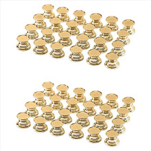 48 stuks DIY kristal epoxyhars ladeknop basis, handvat accessoires, legering basis in bulk (goudkleurig)
