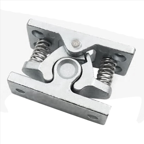 2Pcs Spring Loaded Door Easy Lock Stop Catch Release Clamp Double Roller (Mp-4) 2