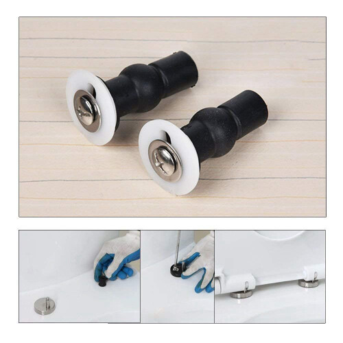 2 Pairs Expanding Rubber Screw Top Nuts Blind Hole Hinges 4pcs 2