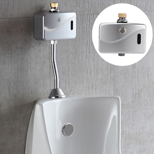 Automatic Electric Urinal Flush Valve Sensor&Manual Wall Mount DC6V 2