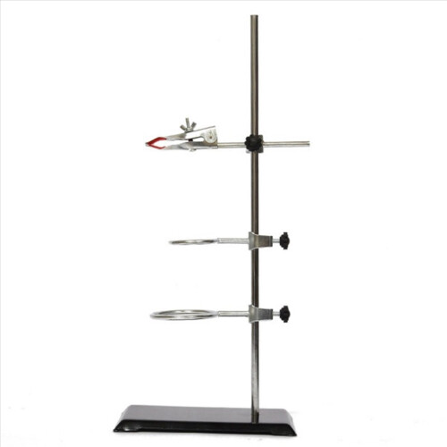 Laboratory Grade Metalware Support Stand, Clamp with 2 Retort Ring 2