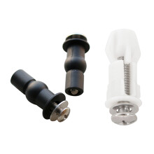 Toilet TOP FIX Seat Hinge Hole Well Nut Screw Rubber Back Pair